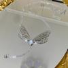 Exquisita y Elegante Cadena para Clavícula con Alas de Mariposa y Borla de Estrella, Nueva Personalidad, Moda Elegante, Celebridad de Internet, Cadena para Clavícula Hot