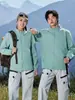 Jaqueta Três em Um Masculina e Feminina Fina Impermeável, Corta-Vento e Respirável Esportiva Simples com Logotipo Imprimível Roupas de Montanhismo para Exterior