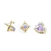 Brincos da coleção F136 liga de titânio roxo claro dourado, piercings labiais G23 titânio rosca interna zircônia, joias para piercing