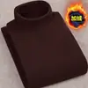 Camiseta de Terciopelo Alemán de Doble Cara para Comercio Exterior, Otoño/Invierno, Cuello Medio Alto, para Hombre, Moderna, con Forro de Terciopelo Grueso, Capa Base, Tejido, Manga Larga para Hombre