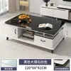 Mesa de centro para sala de estar, adequada para apartamentos pequenos, mesa de chá simples moderna para varanda, mesa de chá de vidro de luxo leve