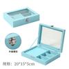 Aretes de Joyería de Alta Gama, Anillos, Bandeja Organizadora de Vidrio de Gran Capacidad a Prueba de Polvo con Tapa, Caja de Joyería Joyería