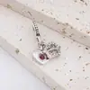 2025 Panjia Dora Nueva Aleación Goteo de Aceite Corazón Doble Anillo Colgante Pulsera con Cuentas Accesorios de Joyería DIY