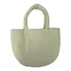 Nueva colección Otoño/Invierno 2026: Bolso de mano minimalista de color liso para mujer, bolso tote pequeño, adecuado para el trabajo y los desplazamientos, bolso acolchado de algodón estilo coreano