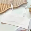 Ropa interior para niñas Sujetador de desarrollo Envoltura de pecho para niñas de mediana edad Niños Camisola sin marcas Ajustable Chaleco delgado