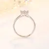 Anillo de Pareja Estilo Coreano de Seis Garras, un Par de Anillos Abiertos Simples y Lujosos para Hombres y Mujeres, Anillos de Diamante para Propuesta, Regalos de San Valentín