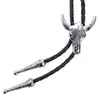 Collar Bolo Corbata de Bolo Europea y Americana Vaquero Occidental Colgante Largo Cadena para Suéter Cuero Ajustable Corbata de Bola