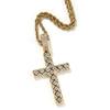 Collar con colgante de cruz con forma de rejilla de diamante para hombre y mujer, estilo hip-hop, antiguo, bonito y a la moda, ideal para combinar con todo.