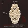 Talla de Madera Dongyang Madera Maciza Estilo Europeo Cabeza de Puerta de Madera Flor Redonda Calcomanía Decorativa Marco de Espejo de Puerta Flor de Madera Fondo Ovalado Adorno Relieve