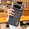Compatível com capa de telefone magnética Google Pixel 11ProXL, capa protetora de couro com moldura de metal para lente Google 10A