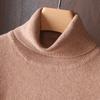 Suéter de Lana de Cuello Alto para Mujer 100% Lana Pura Suéter Tejido Otoño e Invierno Nuevo Suéter Elegante Holgado Base Suéter de Cachemira