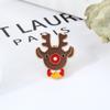 Alto senso nicho desenhos animados bonito metal emblema da árvore de Natal roupas saco acessórios boch de Natal joias atacado
