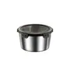 Caja de Almacenamiento de Acero Inoxidable 304 de Grado Alimenticio Transfronteriza con Tapa, Recipiente Sellado, Caja para Frutas, Lonchera para Uso en Refrigerador Doméstico