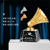Trofeo de Cristal Fábrica de Origen Pujiang Venta al por Mayor Medallas para Niños de Jardín de Infancia con Grabado Láser y Impresión UV Gratis