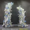 Adereços de Casamento Chifre Azul Porta Ornamentos Florais Decoração de Fundo de Palco de Salão de Casamento Arco Externo Arranjo de Flores Guia de Caminho