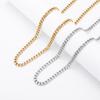 Cadena cubana de acero inoxidable fresada de seis lados con cifrado de hip-hop para hombre, joyería transfronteriza europea y americana, collar con hebilla en forma de D