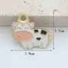 Fabricante de acessórios de joias fofos, vaca de desenho animado joias artesanais DIY atacado, acessórios de joias DIY de liga colorida