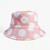 Sombrero de Cubo de Lunares de Doble Cara para Mujer Primavera Verano Versátil Sombrero de Sol Hace que la Cara Parezca Más Pequeña Protector Solar Sombrero Cubeta Sombrero de Sol para Exteriores