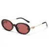 Nuevas gafas de sol ovaladas de montura estrecha de moda transfronteriza, protección UV, estilo de alta gama europeo y americano, gafas de sol de pasarela para mujer, gafas para hombre