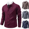 Otoño Invierno Nuevo Suéter de Punto Grueso con Cuello Alto para Hombre, Talla Grande, Chaqueta Cardigan Casual de Moda