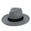Sombrero de Lana Estilo Callejero Europeo y Americano Retro Británico Jazz para Hombres y Mujeres, Sombrero de Fieltro de Ala Ancha para Actuación y Desfile de Moda