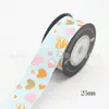 Fita de embalagem de presente com bolinhas de 25mm para grampo de cabelo, caixa de bolo DIY, cinto decorativo, fita de tecido 10 jardas/Rolo