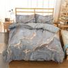 Conjunto de tres piezas de textiles para el hogar de mármol gris, exportación transfronteriza, impresión digital 3D, edredón, funda de almohada, ropa de cama, venta directa de fábrica