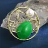Broche de alta qualidade Sense Niche Estilo chinês Pedra incrustada Pérola natural Bambu rico Corsage feminino Anel de alta qualidade Terno Vestuário