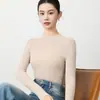 Suéter de lana de alta calidad, finamente hilado, sin costuras y delicado, apto para la piel, simple y versátil, perfecto como capa base para otoño e invierno, un top sofisticado y elegante