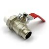 Válvula de bola de cobre de doble junta suelta PPR, interruptor de válvula manual para puerta, válvula de bola de cobre termofusible DN20 25 32, accesorios de tubería para decoración del hogar