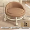 Taburete Bajo con Ruedas, Taburete de Aprendizaje Infantil para el Hogar con Ruedas Universales, Taburete Pequeño para Trabajo de Belleza, Pedicura, Silla Giratoria con Ruedas Silenciosas