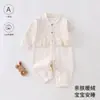 Ropa de bebé para otoño, mameluco suave de terciopelo para bebés, pijama base unisex para bebé, mameluco con apertura lateral tipo mariposa 6
