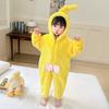 2025 Nuevo Invierno Forro Polar Engrosado Pijamas de Coral para Niños Antena Bebé Dibujos Animados Animal Siomático Ropa de Casa