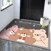 Capachos de Entrada de Desenho Animado Prontos, Absorventes de Água, Secagem Rápida, Capachos de Lama de Diatomáceas Cortáveis, Resistentes ao Desgaste, Resistentes à Sujeira, Fáceis de Cuidar, Atacado