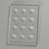 Atacado Cílios Postiços Enxertados Espaçador de Vidro Cristal Coração 12 Furos Mesa de Cola para Cílios Postiços Mesa de Plantio de Cílios