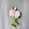 Novo Arranjo Floral Artificial de Peônia com 3 Flores Artificiais Decoração de Casa Casamento Fotografia Arranjo Floral Artificial Arranjo de Flores