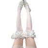 Meias Lolita multicamadas de renda meias 3/4 fita doce japonesa girl girl laço desejo puro estilo universitário
