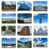 Imanes de Refrigerador de Vidrio Escénico de la Provincia de Hebei, Parque Geológico del Puerto de Jiejiang, Souvenirs Creativos Culturales y Arquitectónicos del Cañón