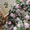 Enredaderas de Rosas Artificiales, Rosas Trepadoras, Decoraciones Florales Estilo Monet, Paisajismo de Muros Florales, Flores Falsas para Áreas Escénicas, Jardines y Centros Comerciales