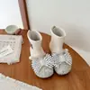 Botas para niña, colección otoño e invierno, nuevo estilo 2026, botines para niñas pequeñas, zapatos de princesa, botas Martin para niños, forradas de felpa, zapatos de algodón de doble capa
