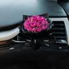 Aromaterapia para coche, salida de aire, perfume, ramo de rosas secas de varias cabezas, adornos para coche, regalo de cumpleaños, regalo de acompañamiento.