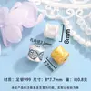 Plata Pura 999 Flor de Cuatro Lados Forma de Carácter de la Fortuna Cuentas de Dinero Cuentas Espaciadoras Circulares Cadena para Bisutería DIY Ensartado Cuentas Sueltas Materiales Accesorios