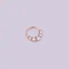 Anillo de Nariz de Zircón 0.8X8mm Clavo de Nariz Creativo Microincrustado Nariz Redonda Septum Hueso de Oreja Clavo Joyería para Piercing Corporal Venta al por Mayor