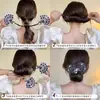 Modelador de Coque com Cabelo de Cauda de Pavão 2025 Novo High-End Prendedor Torcido para Nuca Grampo de Pena Acessório de Cabelo para Mulheres