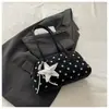 Bolso Único con Textura Bolso Tipo Bowling 2026 Otoño Nuevo Simple Lunares Bolso de Hombro para el Día a Día