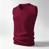 2026 Nuevo Chaleco de Punto Casual Transfronterizo para Hombre Moda Cuello en V Suéter de Punto Chaleco Camiseta Base para Hombre