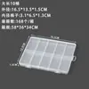 Caja de Almacenamiento Rectangular de PP con Tapa, 10 Compartimentos para Artículos Pequeños, Piezas de Ferretería, Joyería, Cuentas y Empaque de Exhibición