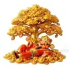 Árbol del Dinero, Dios de la Fortuna, Árbol del Dinero Reclinado, Imán para Refrigerador, Pegatina de Árbol de Lingote de Oro Plano, Pegatina Magnética de Decoración de Año Nuevo