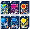 Transfronteiriço Novo 6 Folhas/Pacote Desenho Animado Planeta Quebra-Cabeça Rosto-Mudante Adesivos Criativo Universo Espaço Série Adesivos DIY Feitos à Mão
