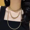 Outono e Inverno Marrom Mocha Maillard Colar de Pérolas Shijia Corrente Longa para Suéter Feminino Múltiplas Formas de Usar
